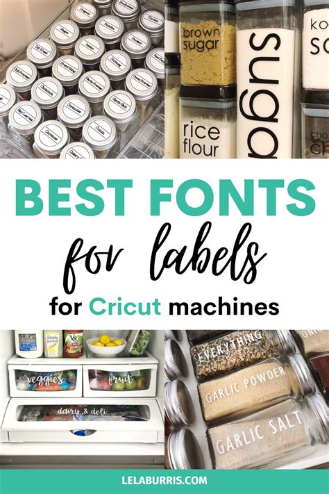 Top Fonts For Labels Made With Cricut Cricut World