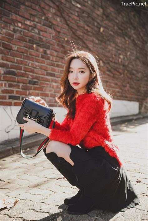 Korean Fashion Model Park Soo Yeon Beautiful Winter Dress Collection