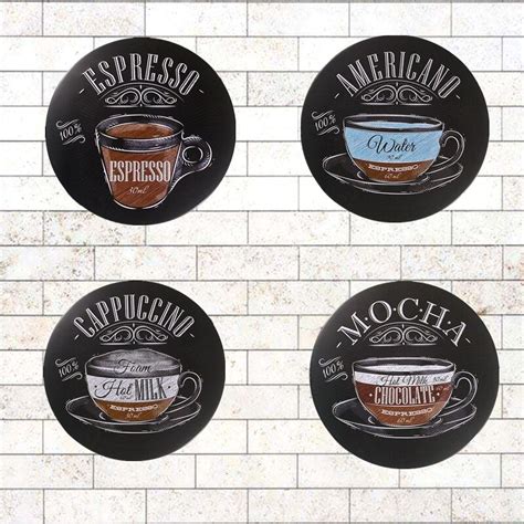 Shabby Chic Mocha Cappuccino Espresso American Coffee Tin Signs Art