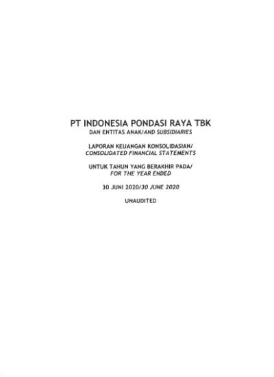 PT INDONESIA PONDASI RAYA TBK