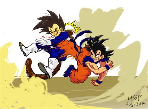 Goku Vs Vegeta Kaio Ken By Hg Project On Deviantart
