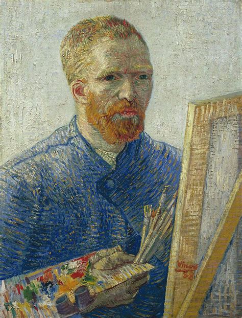Van Gogh Self Portrait In Front Of Easel 1 Painting By Vincent Van