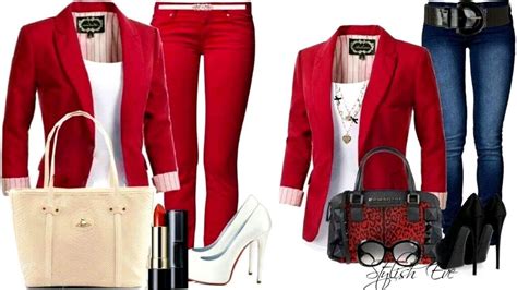 arriba 63 imagen formal blazer rojo mujer outfit abzlocal mx