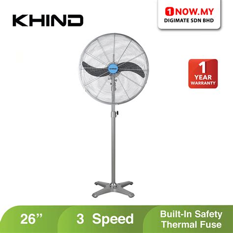 Khind 26 Industrial Stand Fan Sf2602 Built In Safety Thermal Fuse
