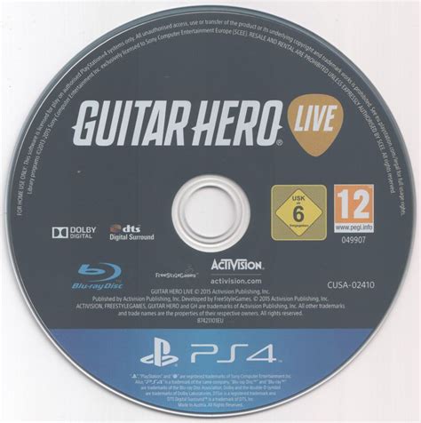 Guitar Hero Live 2015 Playstation 4 Box Cover Art Mobygames
