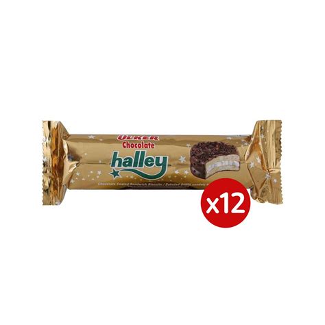 Buy Ulker Halley Marshmallow Chocolate Coated Biscuits 77 Gram X12