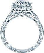Henri daussi pave twist shank diamond engagement ring. Verragio Twist Shank Halo Diamond Engagement Ring V-918CU7