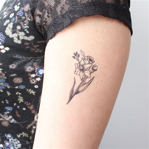 Dainty Flower Temporary Tattoo Set Tattoo Icon Tattooicon