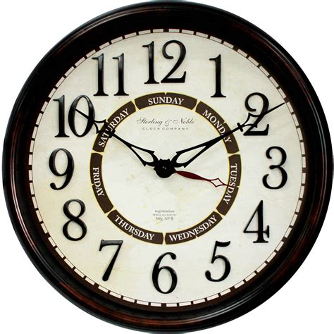 From wall clocks to alarm clocks, click here to discover the full collection from cox & cox. 20" Kitchen Wall Clock with Day-of-the-Week-Hand Large ...