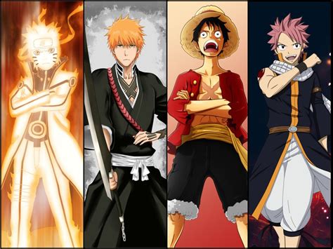 Naruto Luffy Ichigo Natsu Vs These Guys Anime Anime Movies Anime