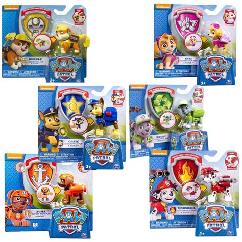 Genuine Paw Patrol Action Pack Pup And Badge Chase Marshall Rocky Zuma