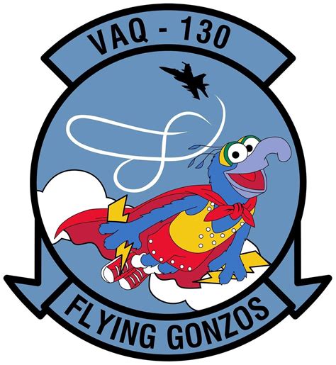 Flying Gonzo Official Vaq 130 Squadron Patch Patches Gonzo Military