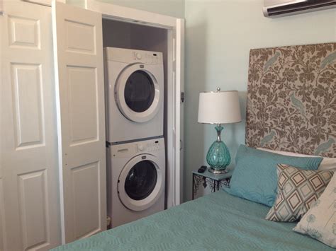 Stackable washing machine and dryer installation costs at least $150, but could cost up to $600 or more if your home needs extensive plumbing and electrical work. It's Only a Shed
