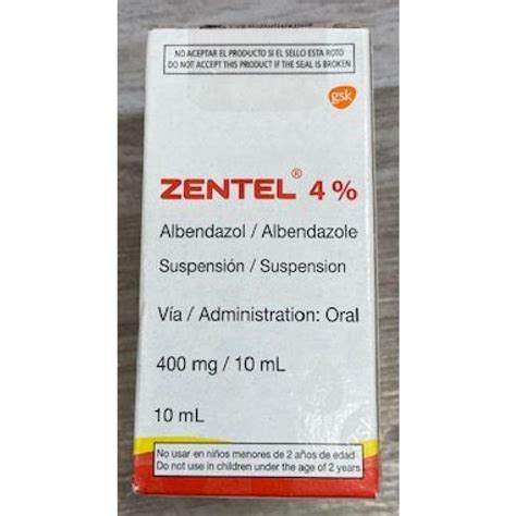 Zentel 4 Albendazol Oral Suspension 400mg Caribbean Choice And Varieties