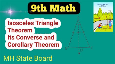 Class 9th Math Isosceles Triangle Theorem Converse And Corollary