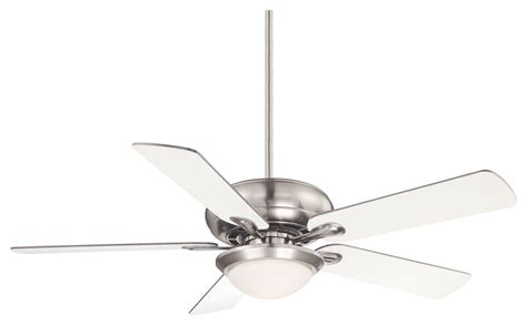 2 Light Traditional Ceiling Fan Satin Nickel With White Chestnut Blade