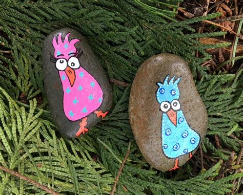 Painted Bird Rocks Birds Painting Painted Rocks Rock