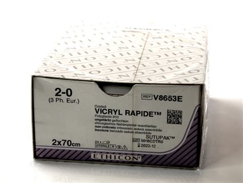 Nahtmaterial Vicryl Rapide 2 0 Ungefärbt Geflochten Ohne Nadel 2 Dtz