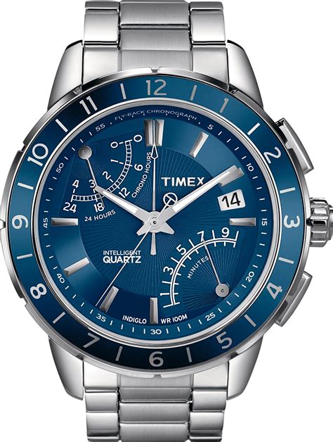 Timex Intelligent Quartz Men S Luxuary Flyback Chronograph Watch With