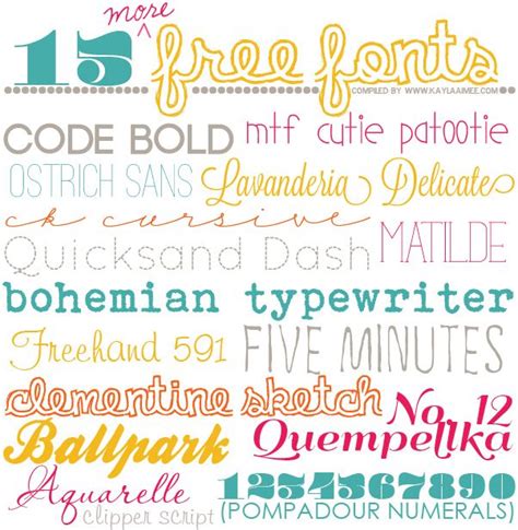 What I Love 15 More Fun Free Fonts Free Font Lettering Fonts