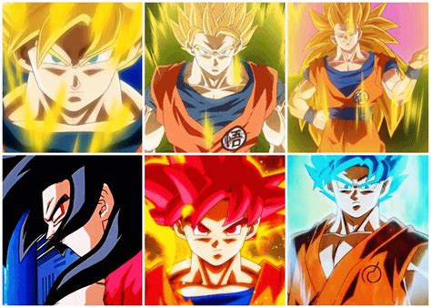 Transformaciones De Gokú Dragon Ball Gt Dragon Ball Super Goku