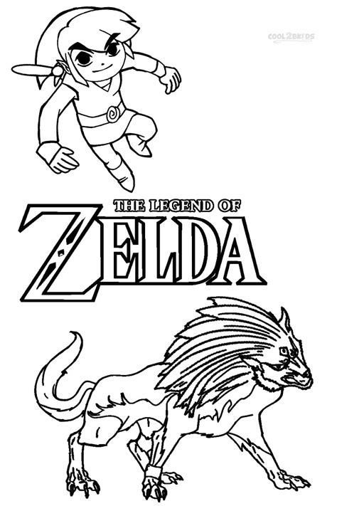 Printable Zelda Coloring Pages For Kids