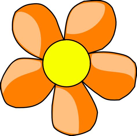 Orange Flower Clip Art At Vector Clip Art Online Royalty