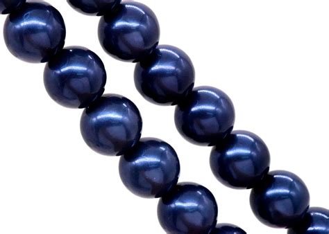 Navy Blue Beads Round Blue Chrome Navy Beads Crafts Jewelry Making 14