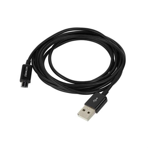 Networx Daten Und Ladekabel Micro USB Auf USB Stecker 2 M Schwarz