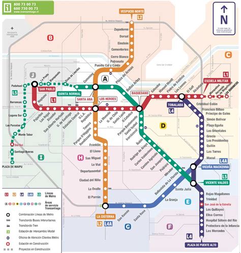 Mapa Metro Santiago De Chile 2015
