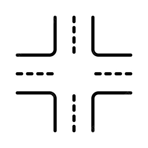 Crossroad Line Icon Choice City Crossroad Png And Vector With