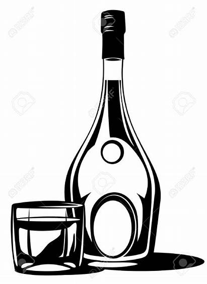 Clipart Bottle Whiskey Drawing Whisky Liquor Vector