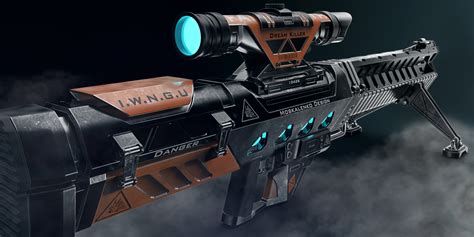 Alexander Moskalenko Sci Fi Sniper Rifle Black Future Design