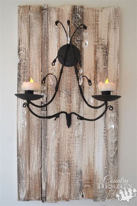 Rustic Planked Diy Aged Boards And Candle Sconce Easy Project Country