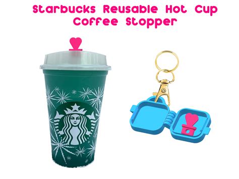 Starbucks Reusable Hot Cup Coffee Stopper Case With Coffee Stopper Mix