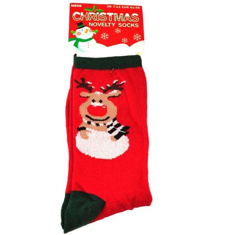 Reindeer Red Mens Novelty Christmas Socks From Ties Planet Uk