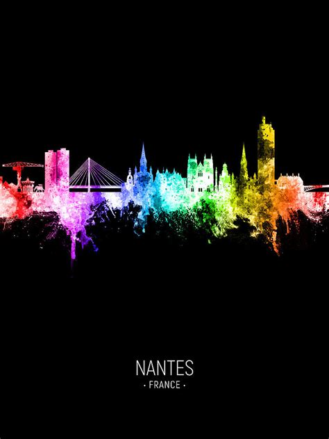Nantes France Skyline 18 Digital Art By Michael Tompsett Pixels