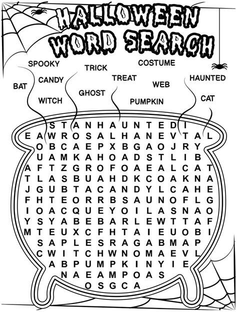 5 Best Images Of Free Printable Halloween Word Search For