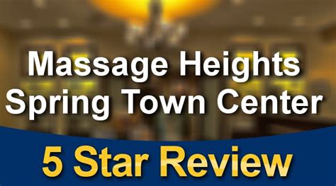 Massage Heights Spring Town Center Review Youtube