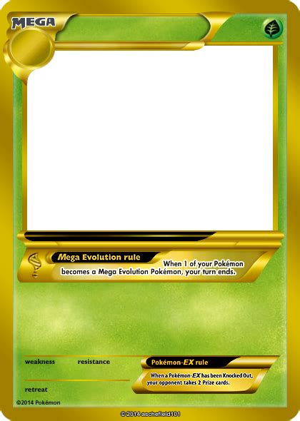 Pokemon Card Mega Blank Template Imgflip