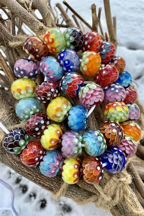 Glass Art By Anu Luht Lampwork Bead Jewelry Handmade Glass Beads Handmade Lampwork Bead