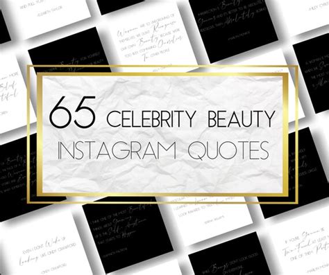 Celebrity Beauty Quotes Instagram Post Positive Quotes Etsy