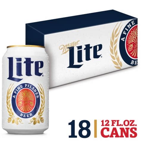 Miller Lite American Pilsner Light Lager Beer 18 Cans 12 Fl Oz