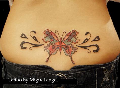 Lower Back Butterfly Tattoo Designed By Me Tattooed By M Flickr