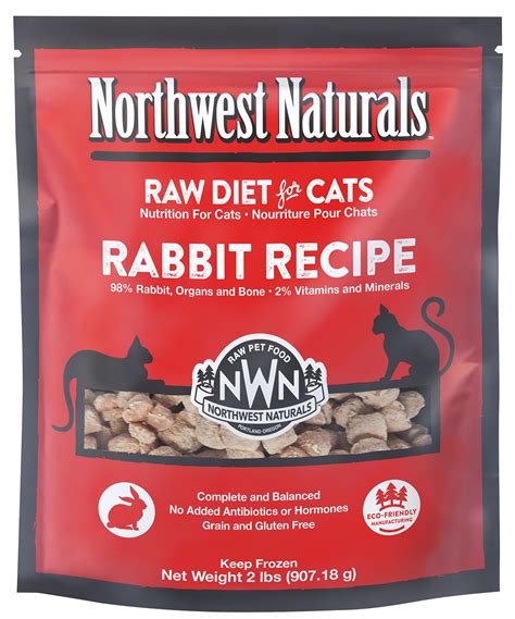 Northwest naturals freeze dried nuggets are formulated to meet the nutritional levels established by aafco dog food nutrient profiles for all life stages. NWN Frozen Raw Rabbit Cat 2# - St Petersbark, LLC