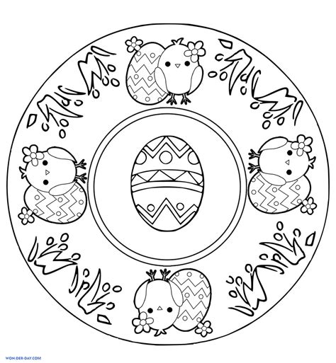Easter Mandala Coloring Pages Free Coloring Pages Wonder Day