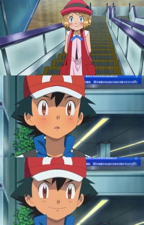 Serena And Ash After Their Kiss Pokemon Kalos Pokemon Gym Pokemon