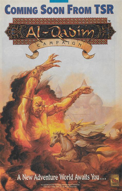 Al-Qadim “Coming Soon from TSR” in 1992 – BattleGrip