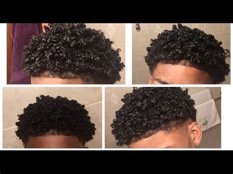 How to get curly hair for black men! MENS CURLY HAIR ROUTINE - YouTube