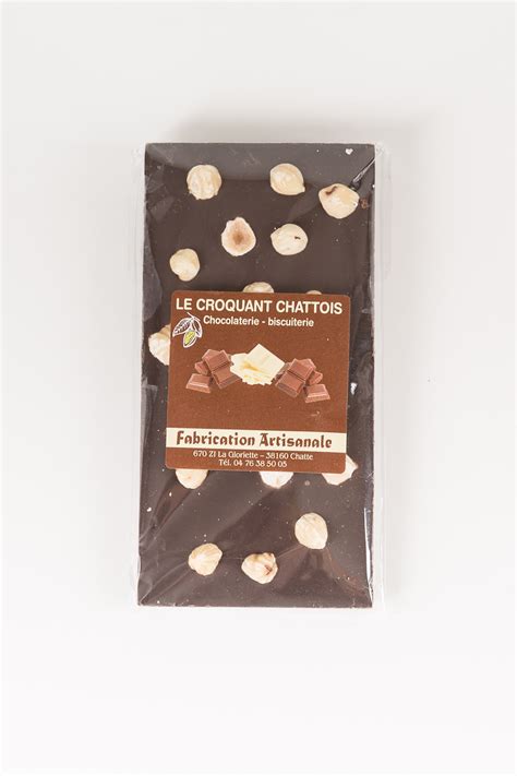 Tablette Chocolat Noir Noisettes Le Croquant Chattois